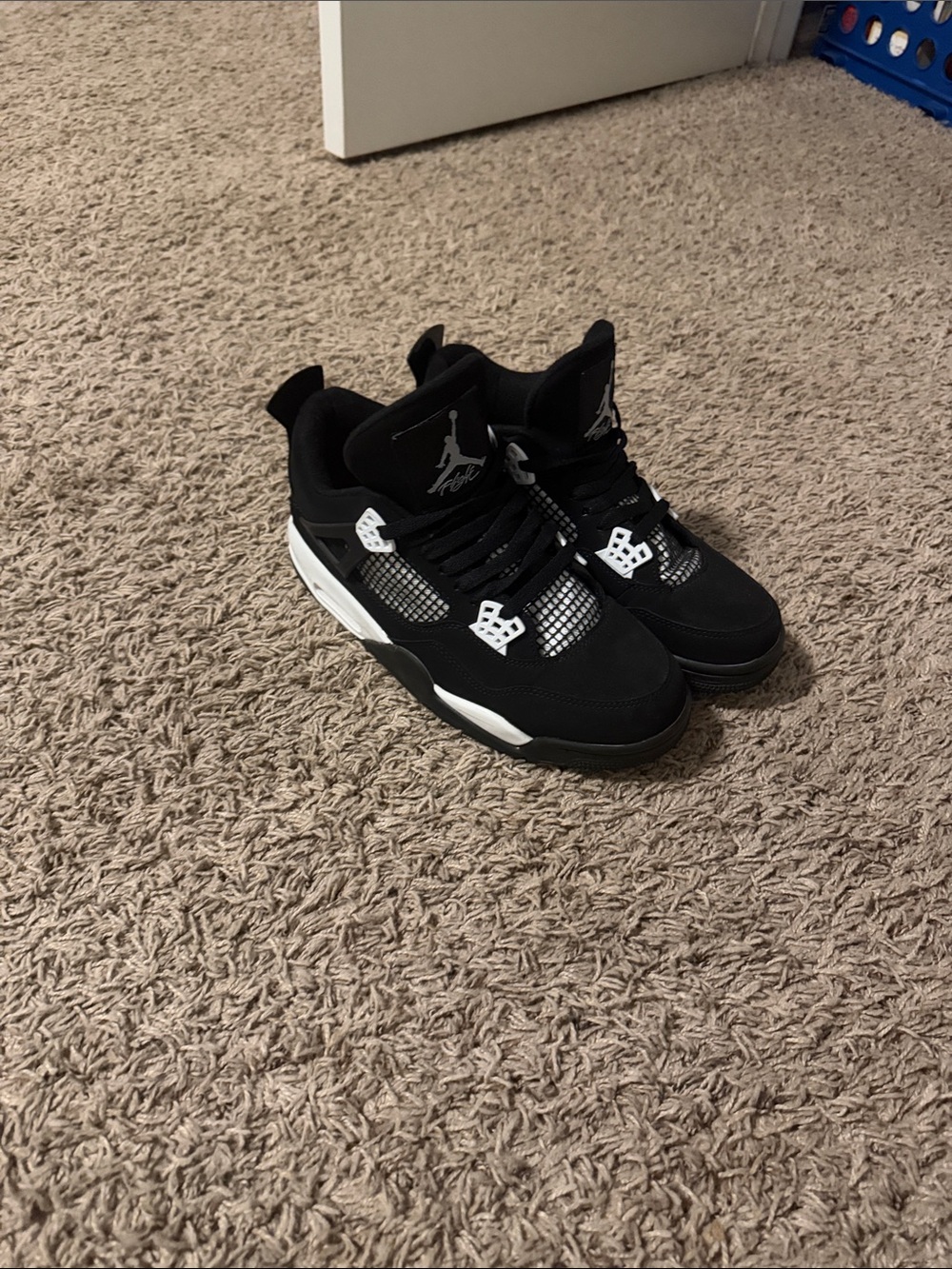Jordan Black and White High-Top Sneakers